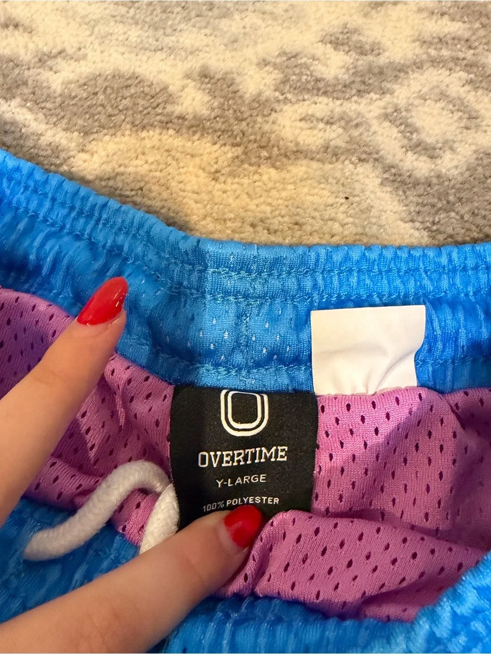 Overtime Boys Gradient Purple-Blue Athletic Shorts